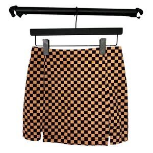 Y2K Grunge Checkerboard Love on a Hanger Mini Skirt Size 9